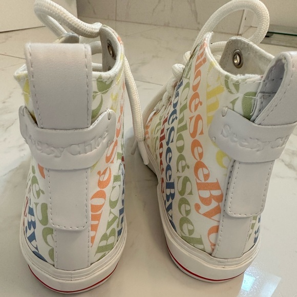 See By Chloe Aranya White Hightop Sneakers - Picture 4 of 4